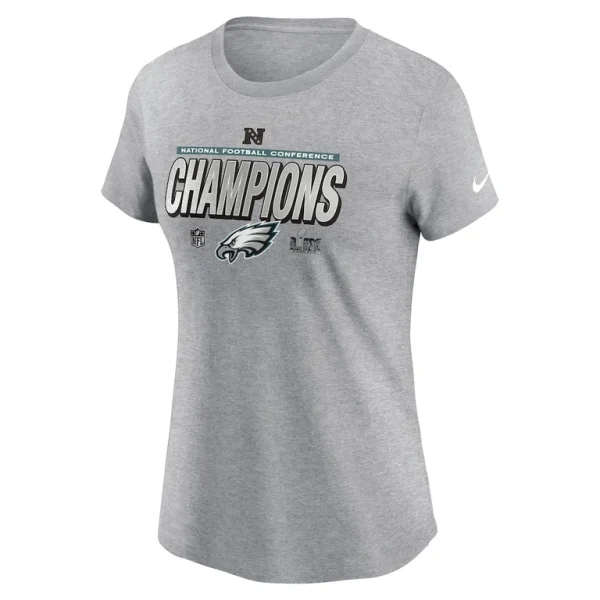 Philadelphia eagles nike womens 2024 nfc champions locker room trophy collection t shirt Heather gray M