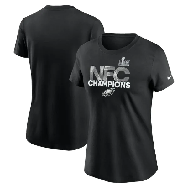 Philadelphia eagles nike womens 2024 nfc champions t shirt Black