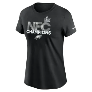 Philadelphia eagles nike womens 2024 nfc champions t shirt Black M