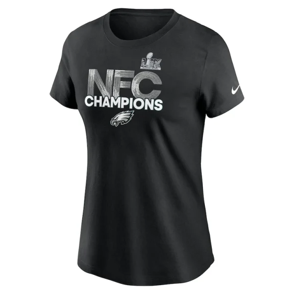 Philadelphia eagles nike womens 2024 nfc champions t shirt Black M