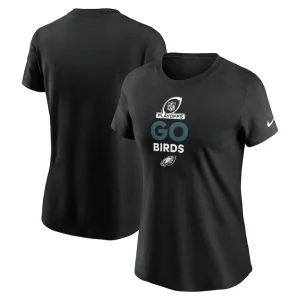 Philadelphia eagles nike womens 2024 nfl playoffs t shirt Black