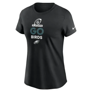 Philadelphia eagles nike womens 2024 nfl playoffs t shirt Black M
