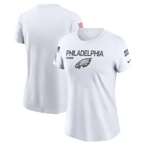 Philadelphia eagles nike womens 2024 salute to service legend performance t shirt White