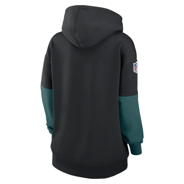 Philadelphia eagles nike womens 2024 sideline essential fleece pullover hoodie Black M