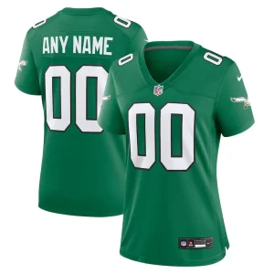 Philadelphia eagles nike womens alternate custom game jersey Kelly green