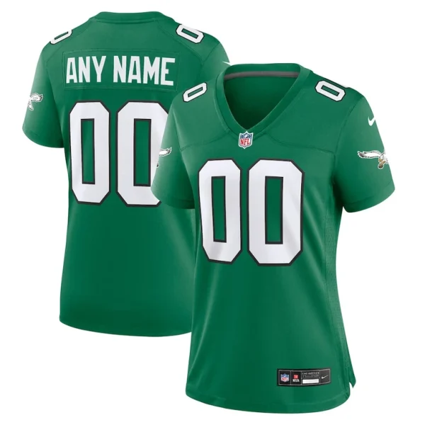 Philadelphia eagles nike womens alternate custom game jersey Kelly green
