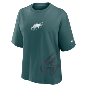 Philadelphia eagles nike womens boxy t shirt Midnight green S