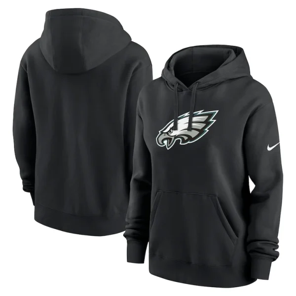 Philadelphia eagles nike womens club fleece pullover hoodie Black