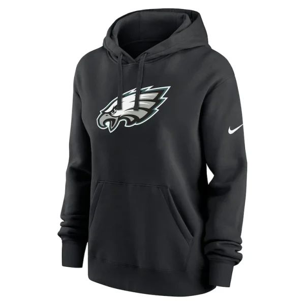 Philadelphia eagles nike womens club fleece pullover hoodie Black S