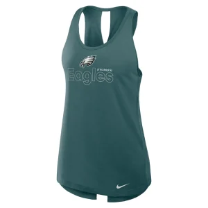 Philadelphia eagles nike womens crossback performance tank top Midnight green S