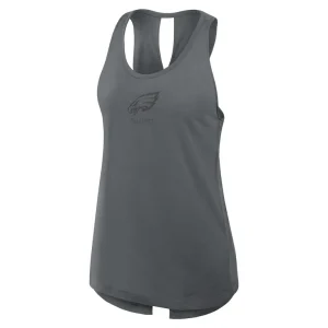 Philadelphia eagles nike womens established date crisscross performance tank top Gray S