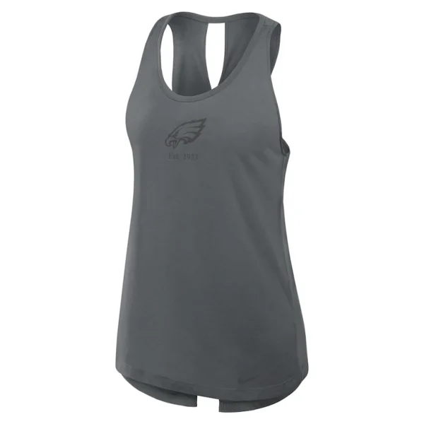 Philadelphia eagles nike womens established date crisscross performance tank top Gray S