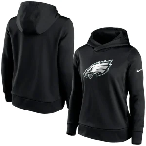 Philadelphia eagles nike womens lightweight performance hooded top Black