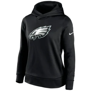 Philadelphia eagles nike womens lightweight performance hooded top Black S
