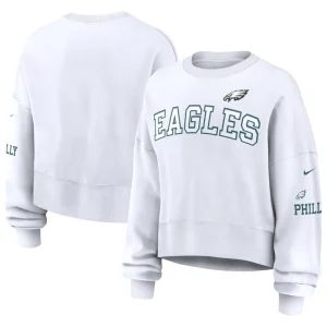 Philadelphia eagles nike womens oversized pullover sweatshirt White