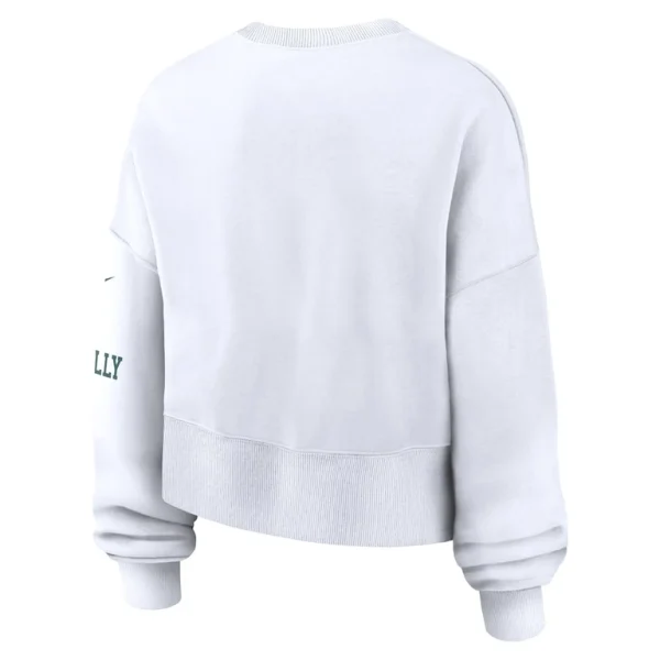 Philadelphia eagles nike womens oversized pullover sweatshirt White M