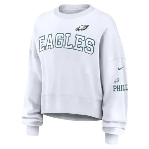 Philadelphia eagles nike womens oversized pullover sweatshirt White S