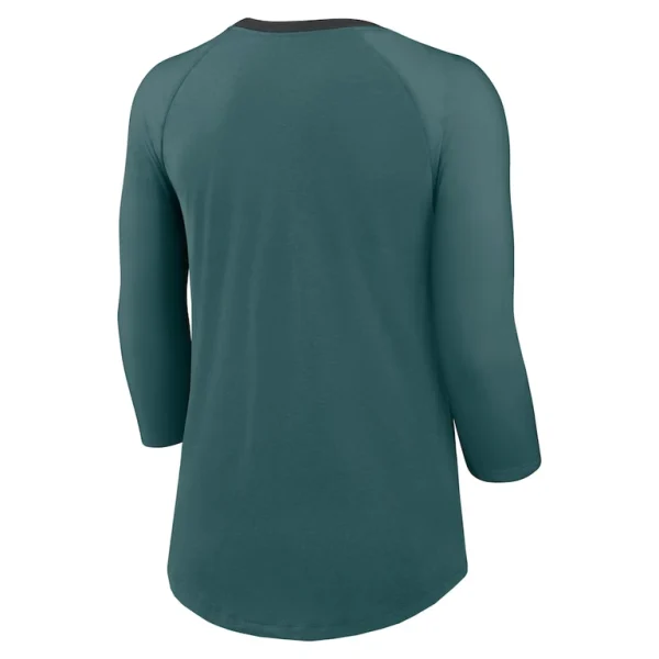 Philadelphia eagles nike womens raglan 34 sleeve t shirt Midnight green M