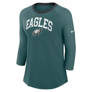 Philadelphia eagles nike womens raglan 34 sleeve t shirt Midnight green S