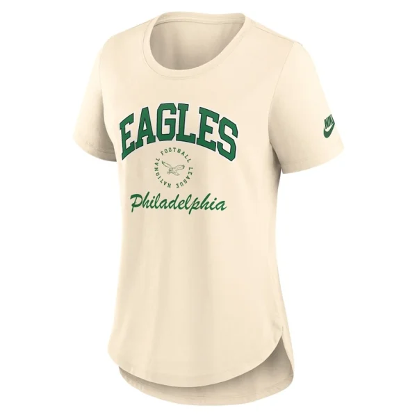 Philadelphia eagles nike womens rewind tri blend t shirt natural Multi S
