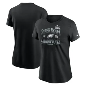 Philadelphia eagles nike womens super bowl lix champions 90s t shirt Black