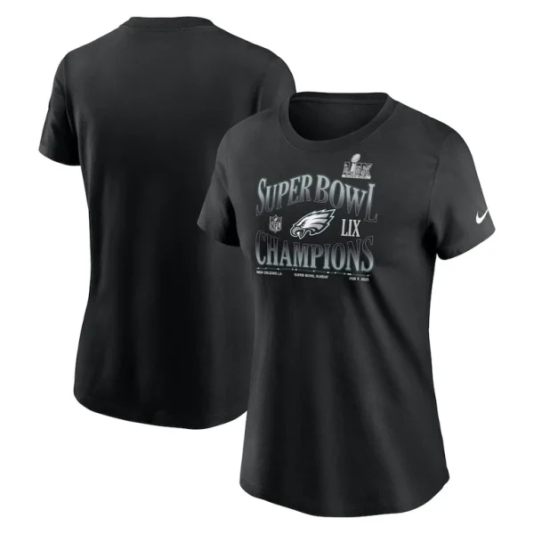 Philadelphia eagles nike womens super bowl lix champions 90s t shirt Black