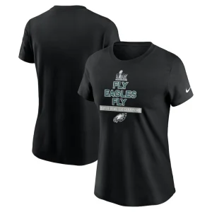 Philadelphia eagles nike womens super bowl lix champions local t shirt Black