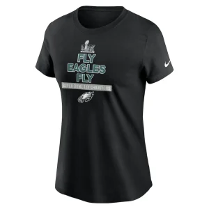 Philadelphia eagles nike womens super bowl lix champions local t shirt Black M