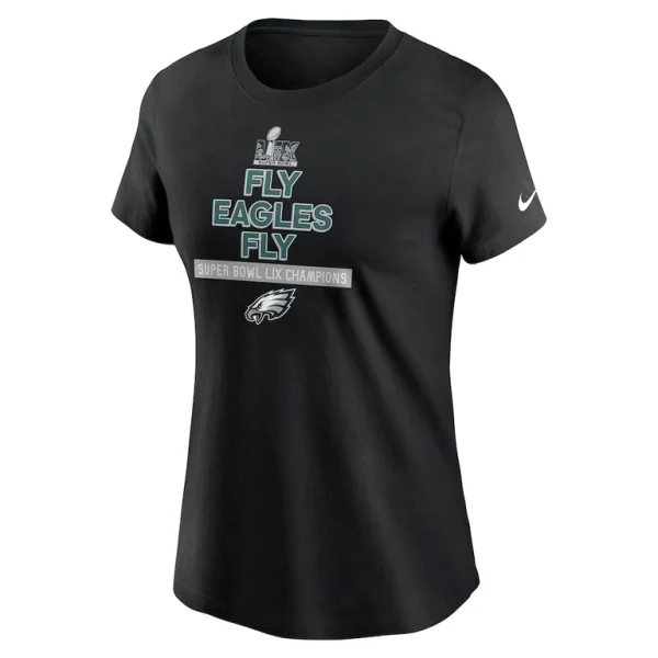 Philadelphia eagles nike womens super bowl lix champions local t shirt Black M