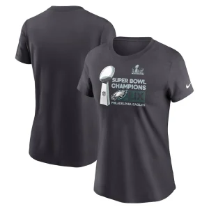 Philadelphia eagles nike womens super bowl lix champions locker room trophy collection t shirt anthracite Multi