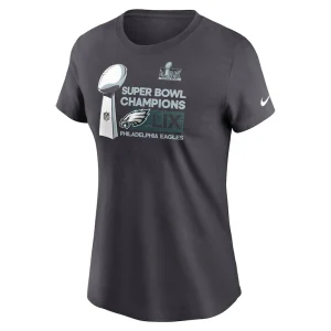 Philadelphia eagles nike womens super bowl lix champions locker room trophy collection t shirt anthracite Multi M