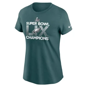 Philadelphia eagles nike womens super bowl lix champions t shirt Midnight green M