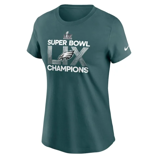 Philadelphia eagles nike womens super bowl lix champions t shirt Midnight green M