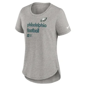 Philadelphia eagles nike womens team shout out tri blend t shirt Heather gray S