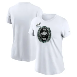 Philadelphia eagles nike womens two time super bowl champions ring t shirt White