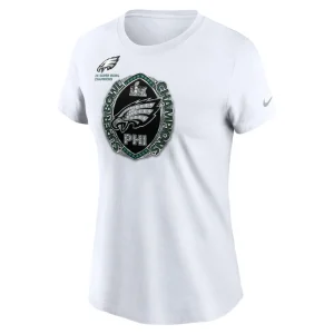 Philadelphia eagles nike womens two time super bowl champions ring t shirt White M