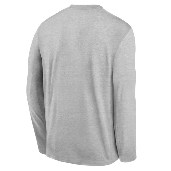 Philadelphia eagles nike youth 2024 nfc champions locker room trophy collection long sleeve t shirt Heather gray Yth L