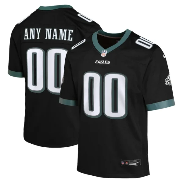 Philadelphia eagles nike youth alternate custom game jersey Black