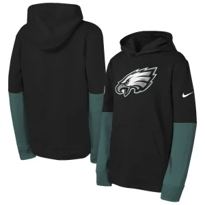 Philadelphia eagles nike youth club pullover hoodie Black