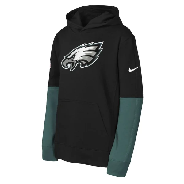 Philadelphia eagles nike youth club pullover hoodie Black Yth M