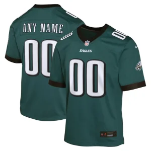 Philadelphia eagles nike youth custom game jersey Midnight green