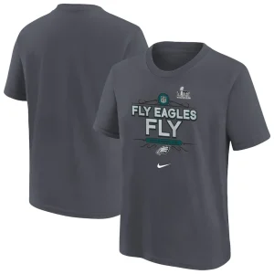 Philadelphia eagles nike youth super bowl lix local t shirt anthracite Multi