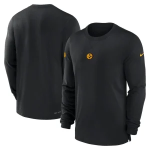 Pittsburgh steelers nike 2023 sideline performance long sleeve t shirt Black