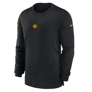 Pittsburgh steelers nike 2023 sideline performance long sleeve t shirt Black M