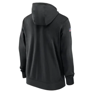 Pittsburgh steelers nike 202324 sideline club full zip hoodie Black L