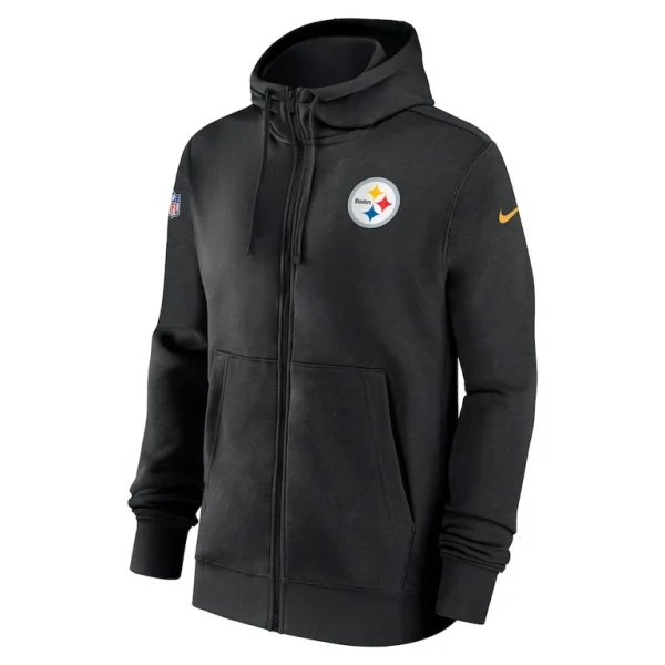 Pittsburgh steelers nike 202324 sideline club full zip hoodie Black M