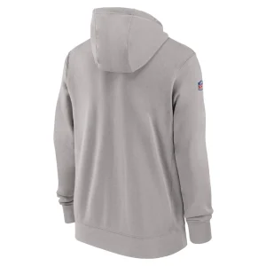 Pittsburgh steelers nike 202324 sideline club full zip hoodie Gray L