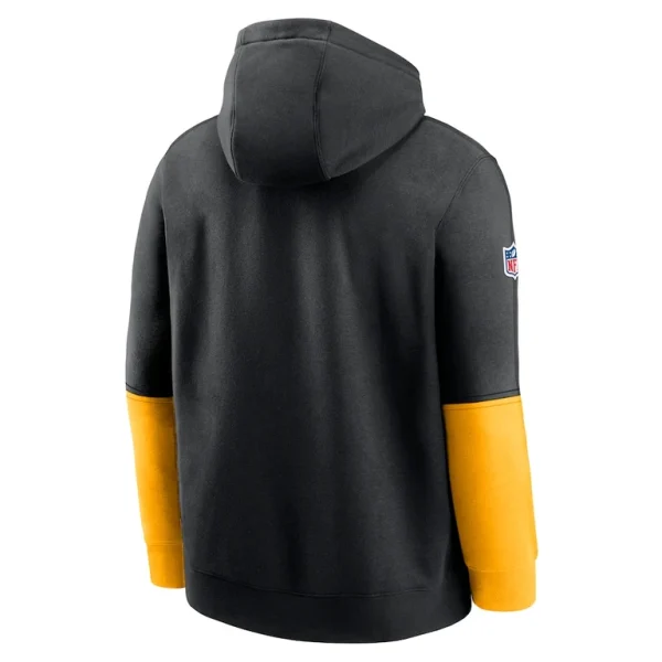 Pittsburgh steelers nike 2024 sideline club pullover hoodie Black L