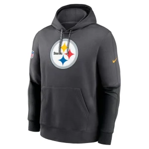 Pittsburgh steelers nike 2024 sideline club pullover hoodie anthracite Multi M