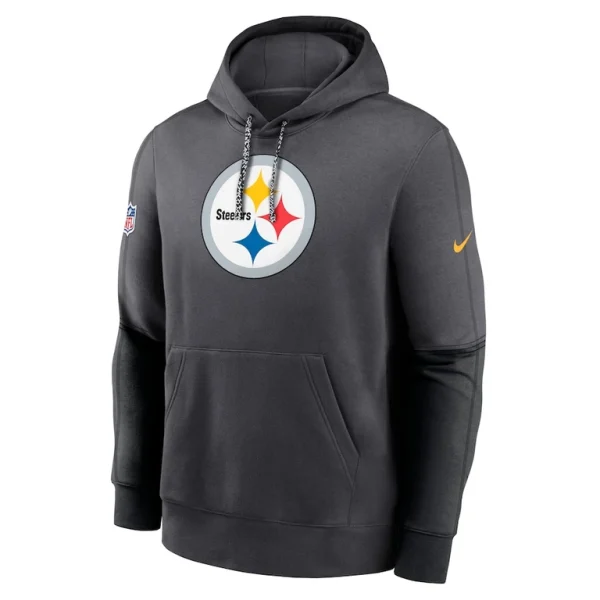 Pittsburgh steelers nike 2024 sideline club pullover hoodie anthracite Multi M